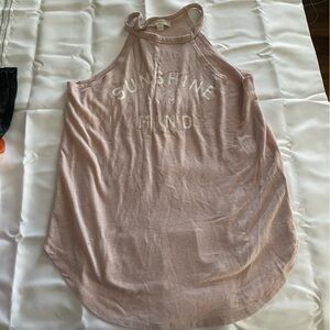 Spiritual Gangster Women's Sunshine On My Mind Pink Tank Top Size S Athleisure